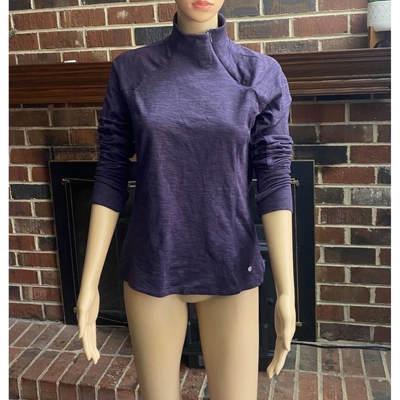 Layer 8 Women's Athletic Performance Top Long Sleeve Purple Size M Quick Dry - Picture 6 of 13